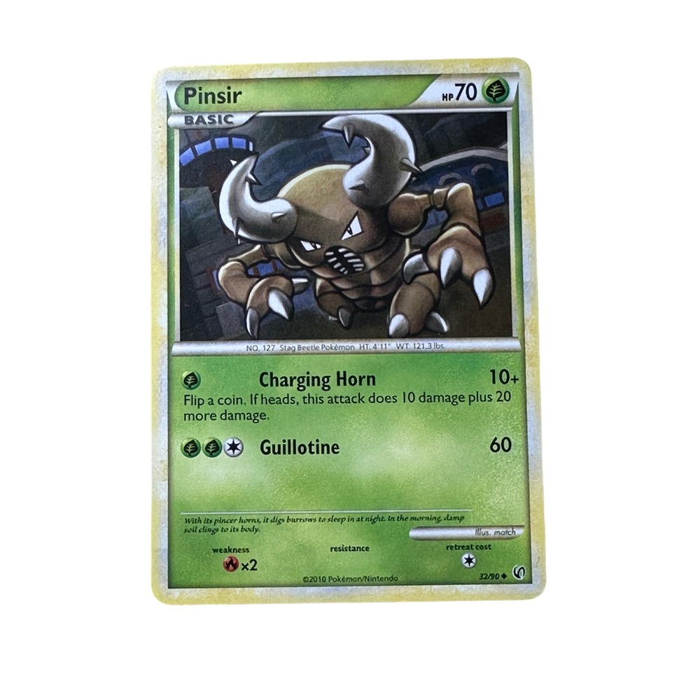 Pinsir 32/90 Pokemon Card HeartGold‎ SoulSilver HGSS Common TCG